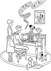 101 Dalmations Coloring Page